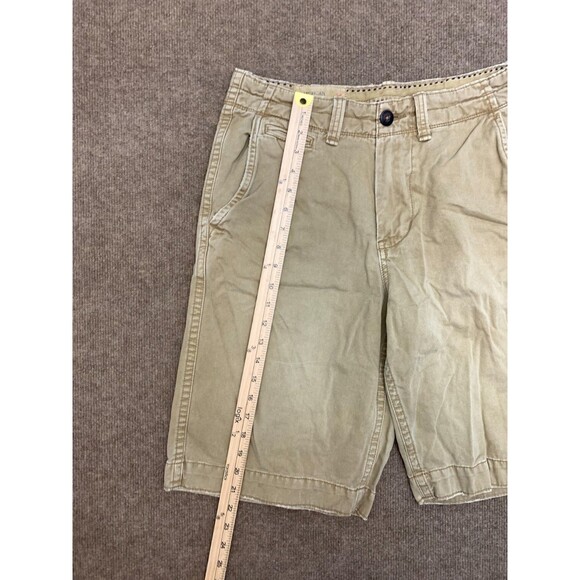 American Eagle Shorts Mens 30 Flat Front Lived In Chino Longer Length Cotton - Picture 3 of 9